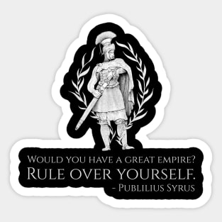 Motivational Inspiring Ancient Roman Philosophy Quote Gift Sticker